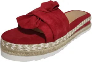 Women's Sandals Dressy, Sandals for Women Slides Sandals Bow Knot Espadrille Platform Sandals Slip On Sandals