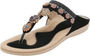 Womens Sandals Flip Flops For Women With Arch Support Comfort Slip On Casual Bohemia Beach Sandal Women Sandals