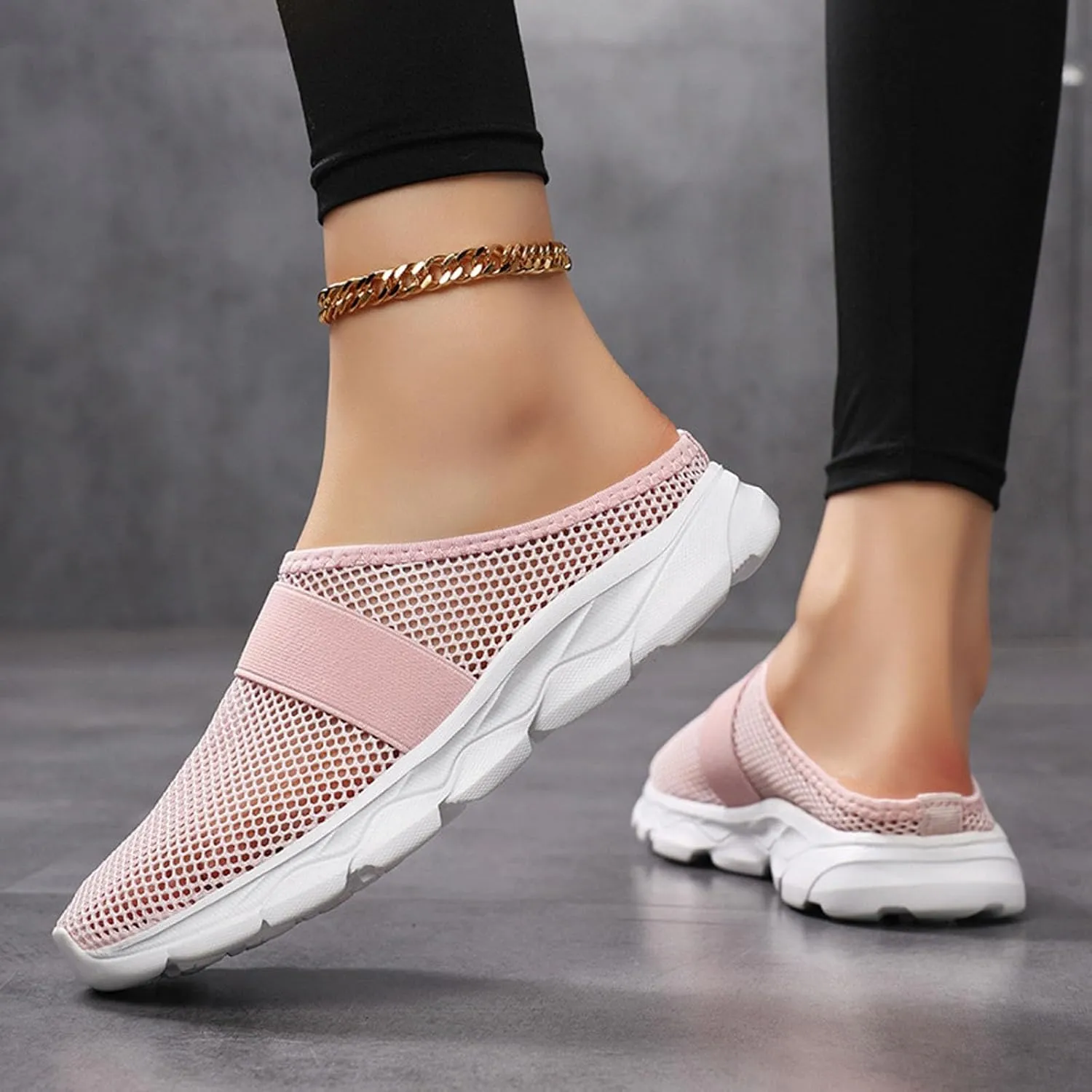 Women's Slip On Slippers Summer Spring Closed Toe Comfortable Breathable Mules for Casual Walking Outdoor Leisure