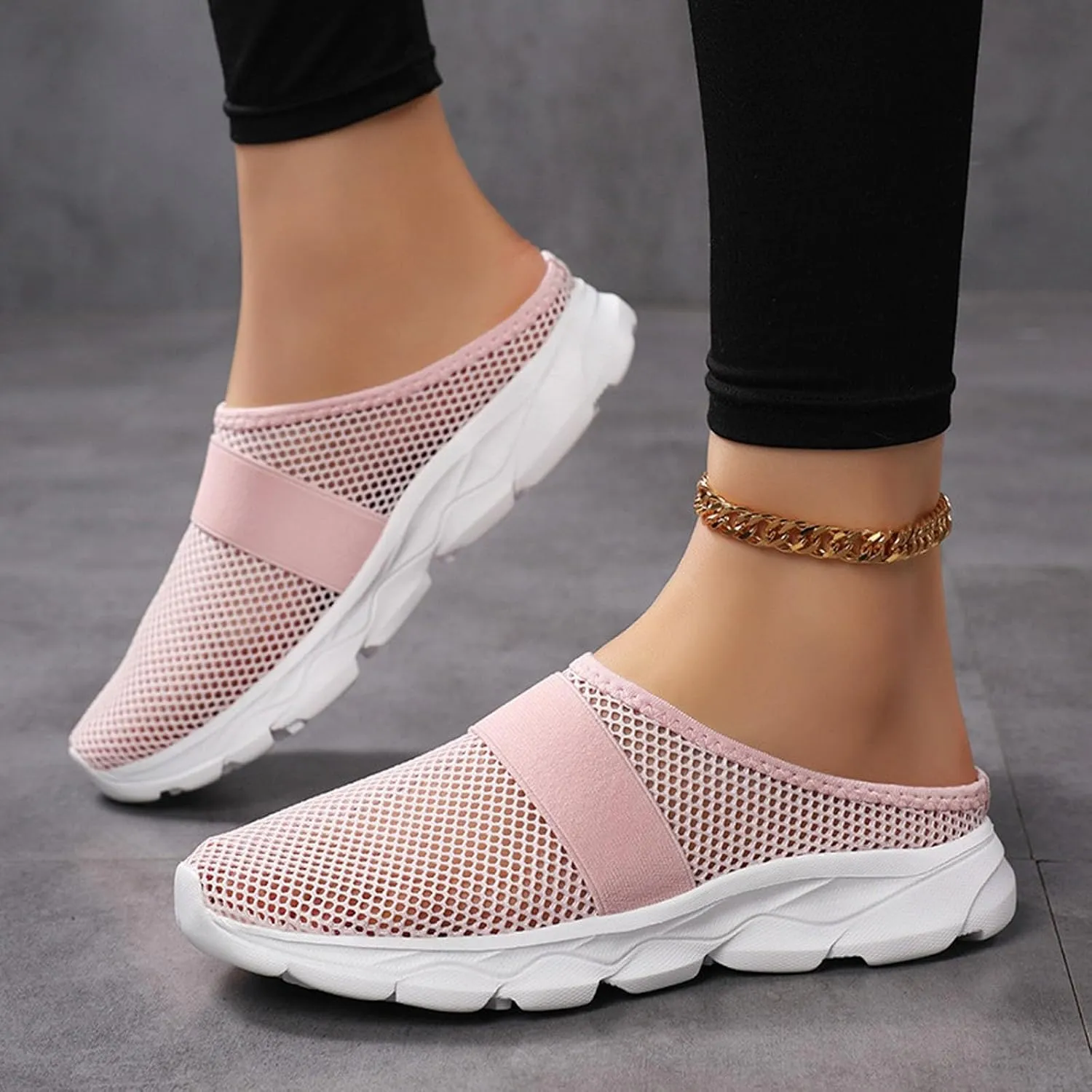 Women's Slip On Slippers Summer Spring Closed Toe Comfortable Breathable Mules for Casual Walking Outdoor Leisure