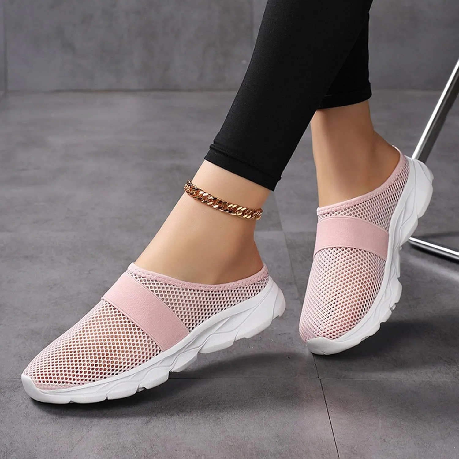 Women's Slip On Slippers Summer Spring Closed Toe Comfortable Breathable Mules for Casual Walking Outdoor Leisure