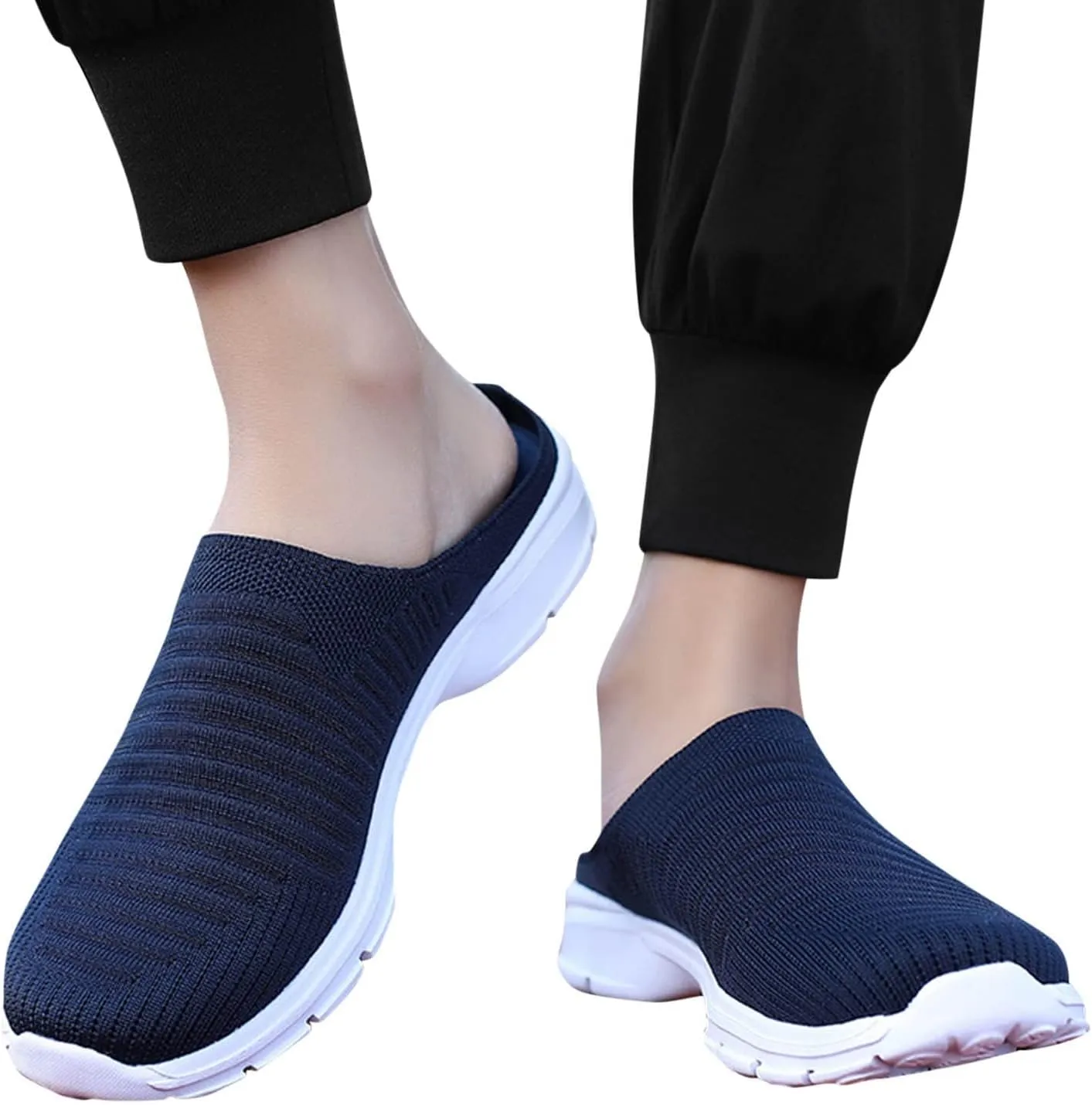 Womens Slip On Sneakers Casual Comfortable Walking Shoes Lightweight Canvas Flats Breathable Mesh Non Slip Loafers