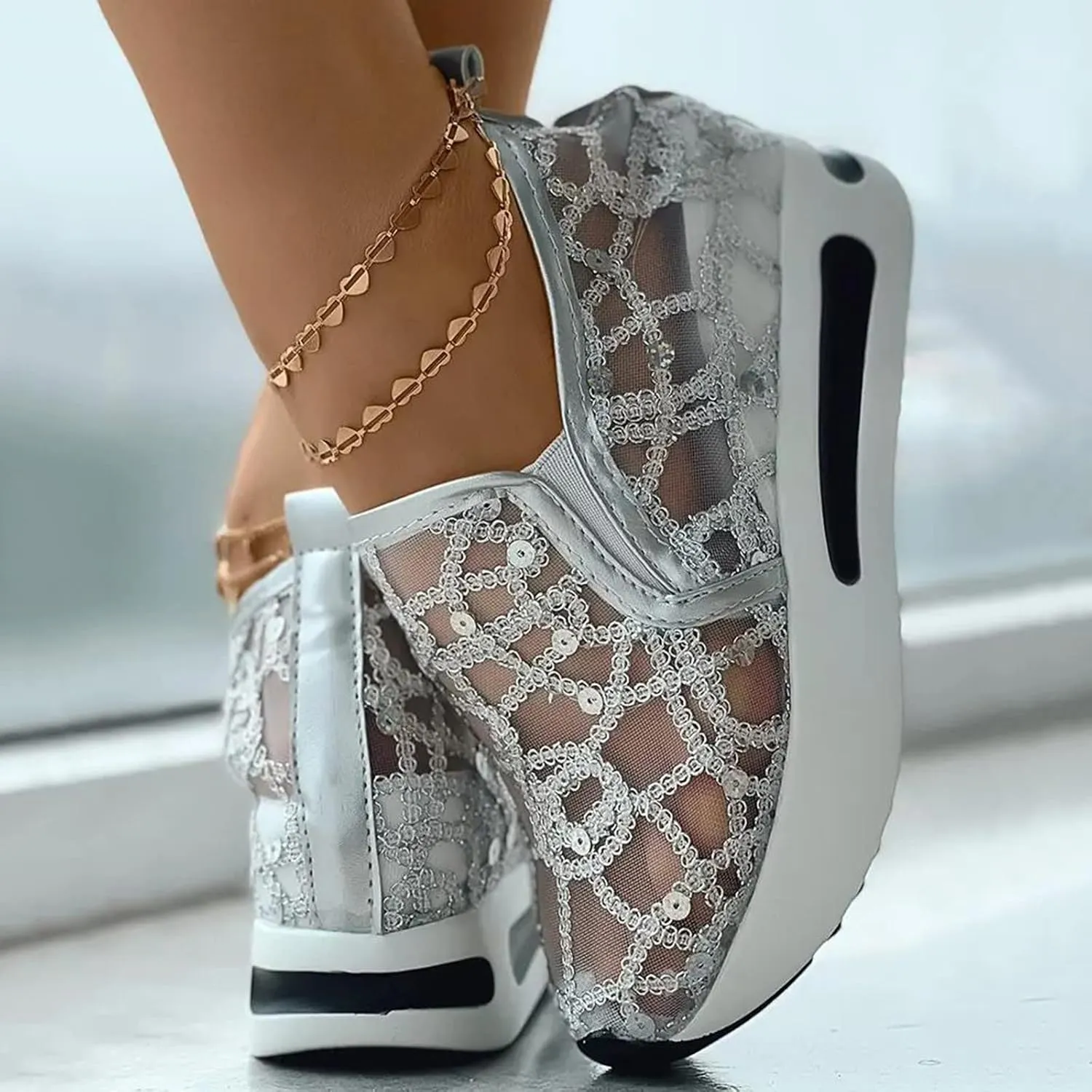 Women's Stretch Cushion Shoes Comfort Shoes Platform Walking Shoes for Women Womens Running Sneakers
