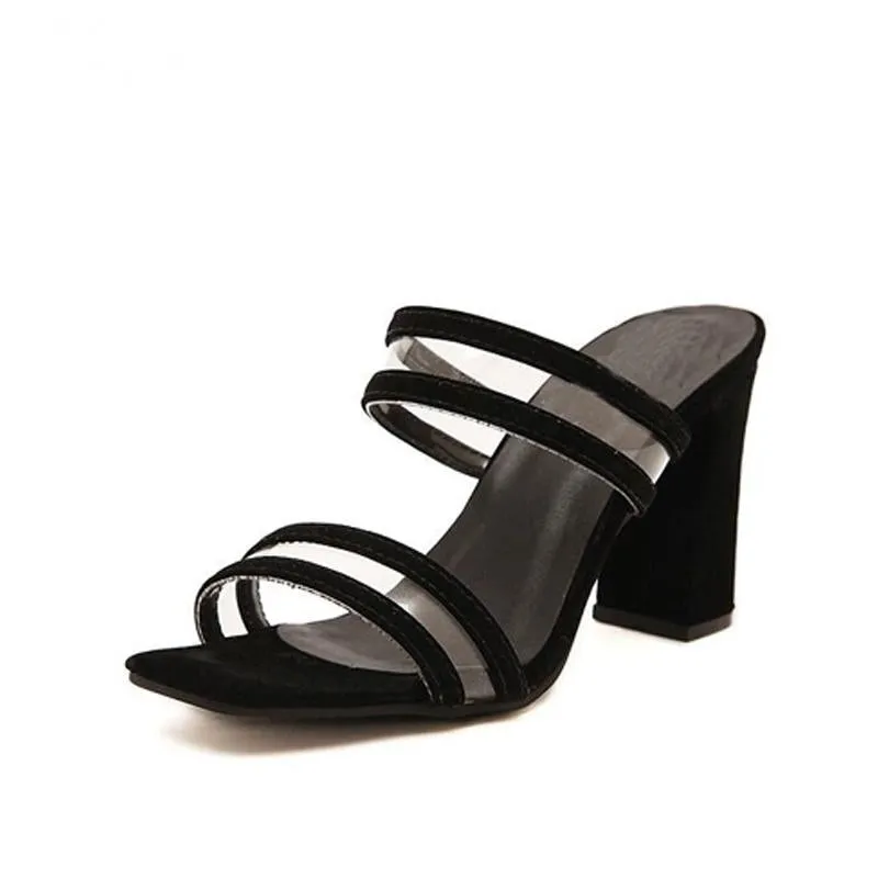 Women's Summer Casual Shoes With Square Heels