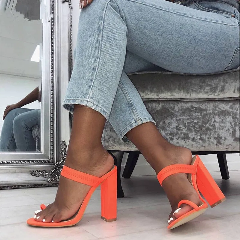 Women's Summer Flip Flops With High Heels