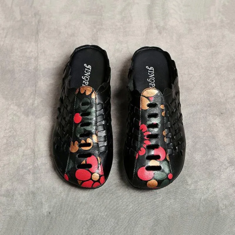 Women's Summer Leather Flip Flops