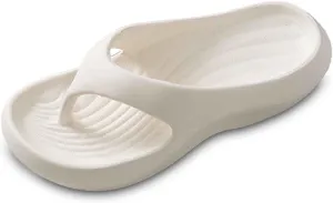Women's Thong Sandals Summer Comfortable Flat Slippers for Beach Outdoor Casual Wear Thick Sole Pure Color Flip