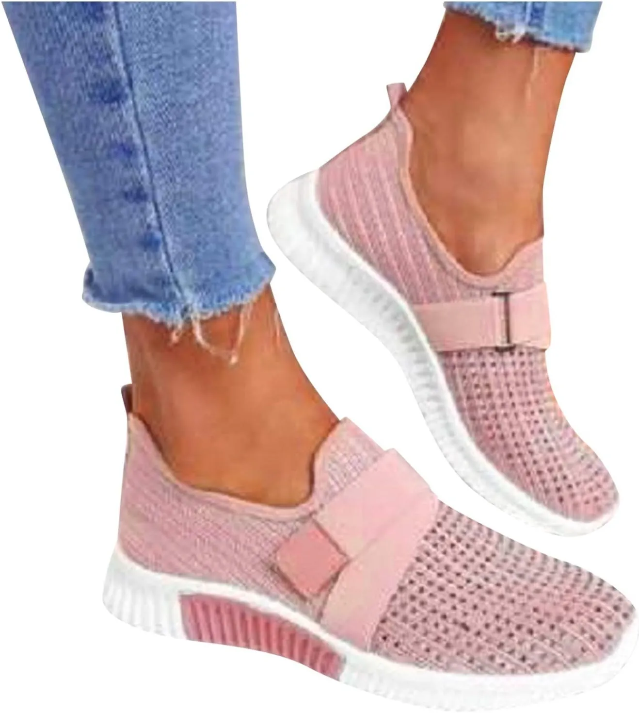 Womens Walking Shoes Wide Diabetic Shoes Non Slip Work Shoes Women Walking Ladies Shoes Casual Dress Sneakers Slip On Tennis Shoe Loafers Casual Slip On