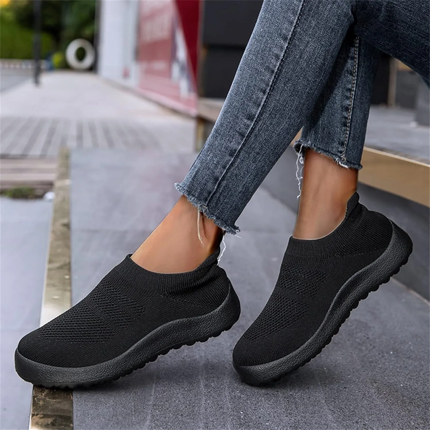 Womens Walking Shoes Wide Diabetic Shoes Running Shoes for Men Flat Feet Casual Black Shoes Black Platform Sneaker Slip On Tennis Shoe Loafers Shoe