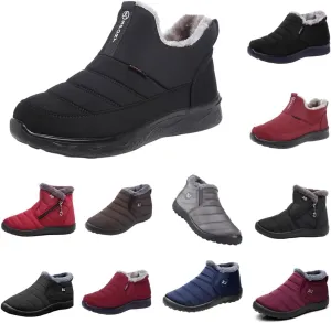 Womens Winter Snow Boots Ankle Booties Warm Fur Lined Waterproof Insulated Slip On Outdoor Shoes Anti-Slip Sneaker