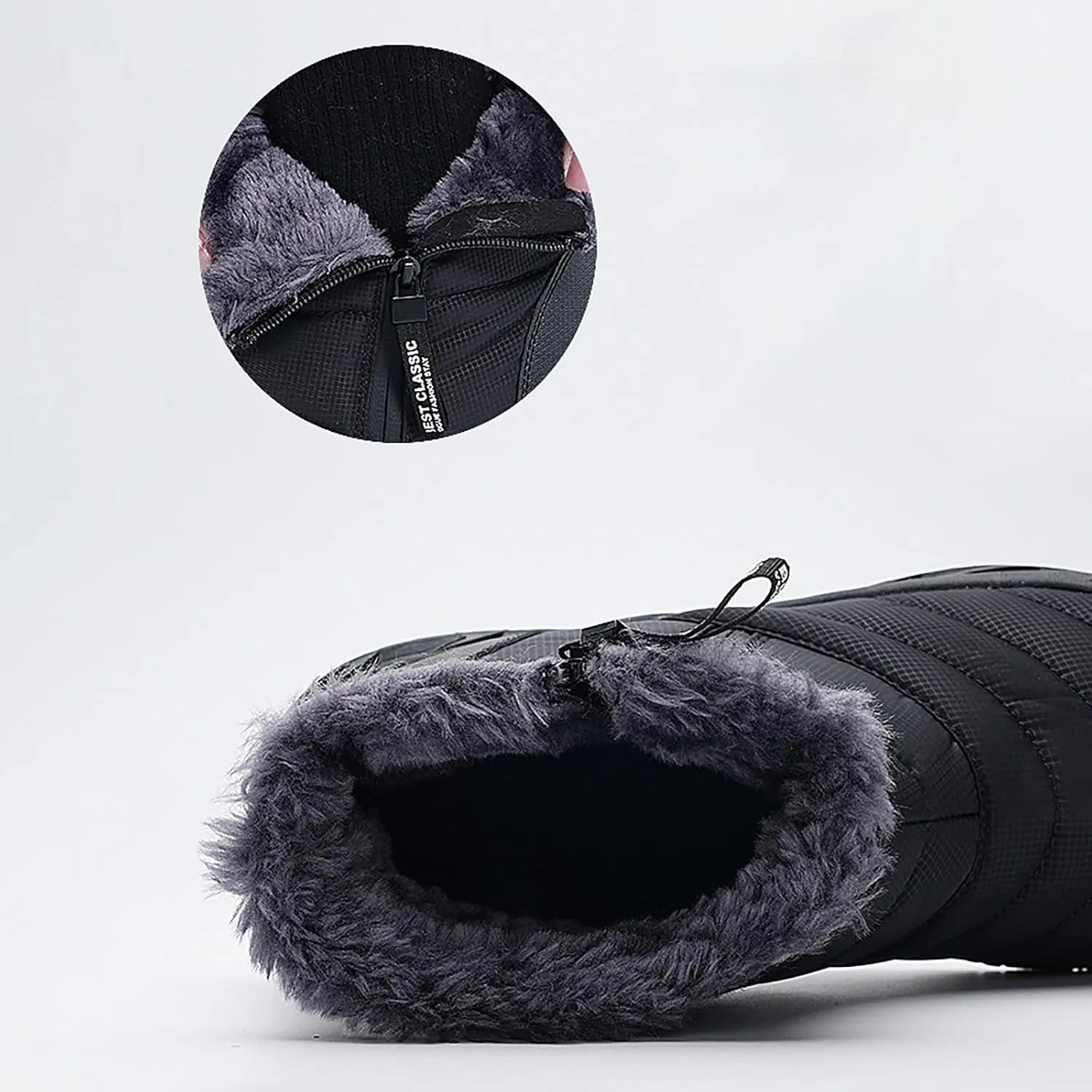 Women's Winter Snow Boots Warm Fleece Lined Ankle Booties Fashion Sneakers Slip On Outdoor Shoes Wide Width Short Boots Comfortable Insulated Non-Slip Walking Shoes Lightweight