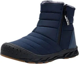 Women's Winter Snow Boots Warm Fleece Lined Ankle Booties Fashion Sneakers Slip On Outdoor Shoes Wide Width Short Boots Comfortable Insulated Non-Slip Walking Shoes Lightweight
