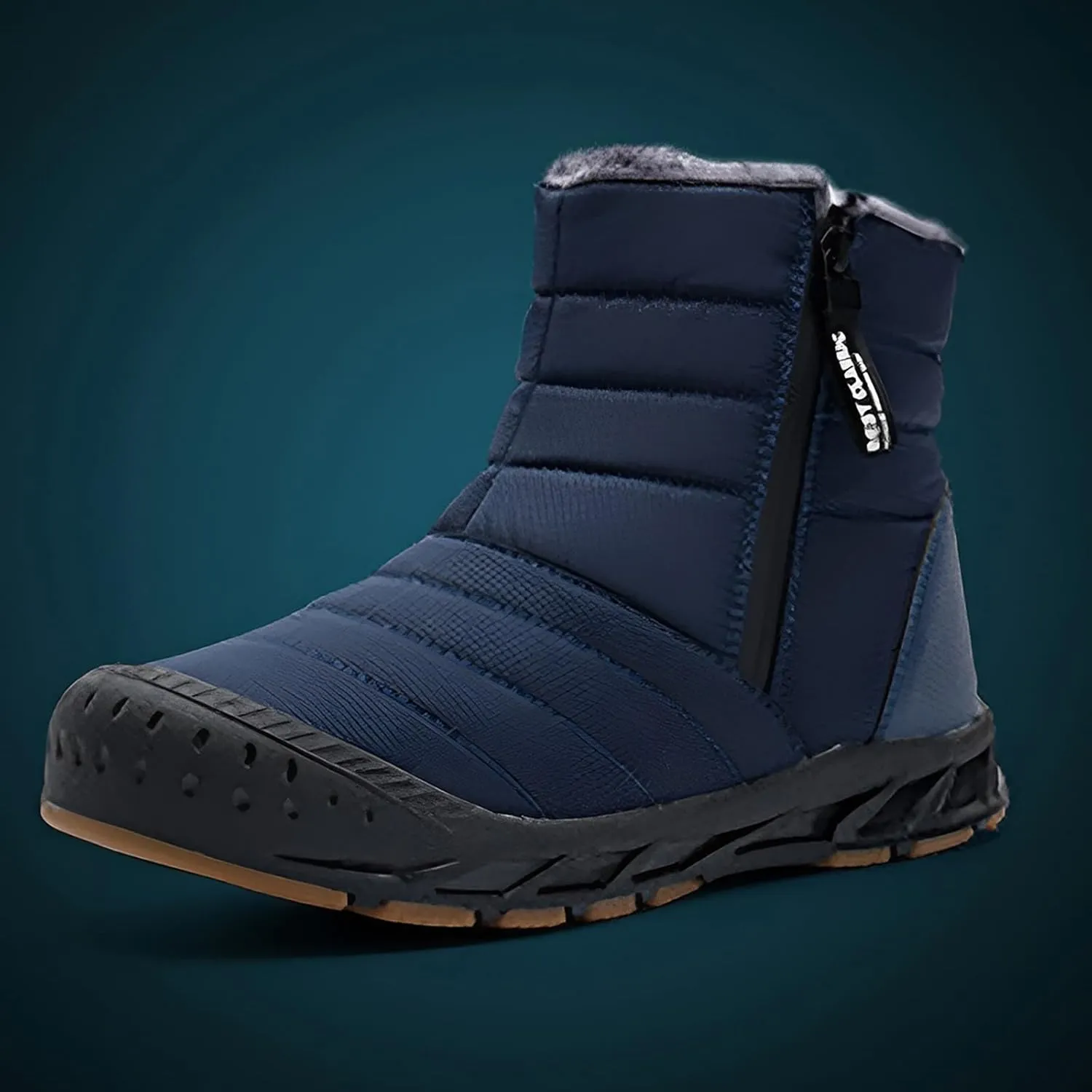 Women's Winter Snow Boots Warm Fleece Lined Ankle Booties Fashion Sneakers Slip On Outdoor Shoes Wide Width Short Boots Comfortable Insulated Non-Slip Walking Shoes Lightweight
