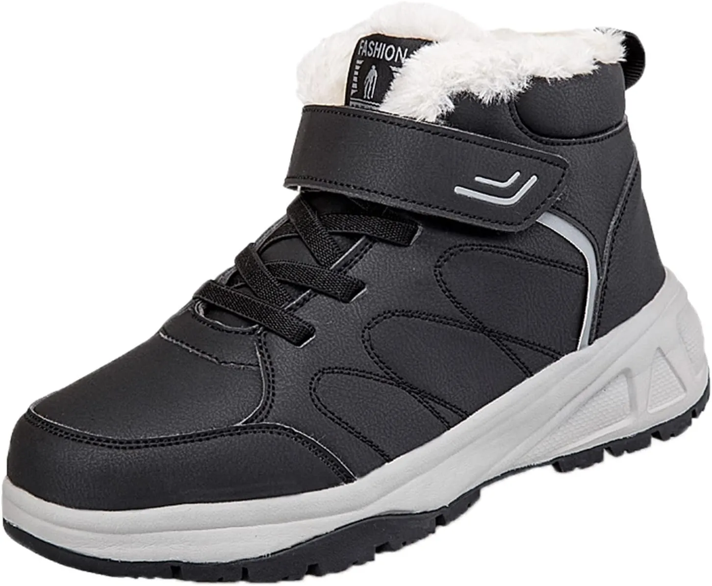 Work Boots for Men Steel Toe Hiking Sneakers Shoes with Fur Lined Womens Safety Toe Shoes Wide Width Wide Outdoor Shoes Slip on Loafers Hike Grounded Footwear