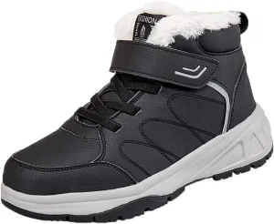 Work Boots for Men Steel Toe Hiking Sneakers Shoes with Fur Lined Womens Safety Toe Shoes Wide Width Wide Outdoor Shoes Slip on Loafers Hike Grounded Footwear