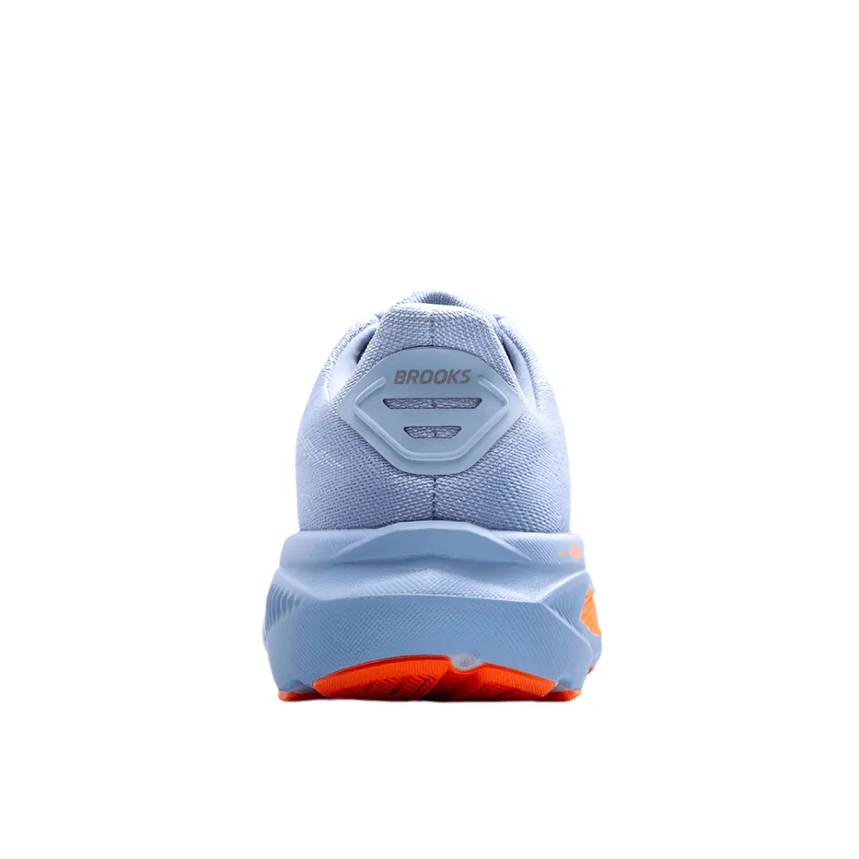 Sneaker Storage Comfortable Bottom Brooks Women's Ghost 17 Running Shoes in Blue Heron/White/Orange AW25