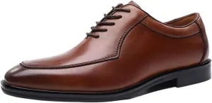 Working Formal Shoes Dress Oxford for Mens French Leather Lace Up Cap Toe Design Prom Wedding Slip Resistant Casual