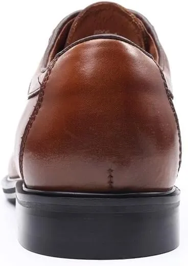 Working Formal Shoes Dress Oxford for Mens French Leather Lace Up Cap Toe Design Prom Wedding Slip Resistant Casual
