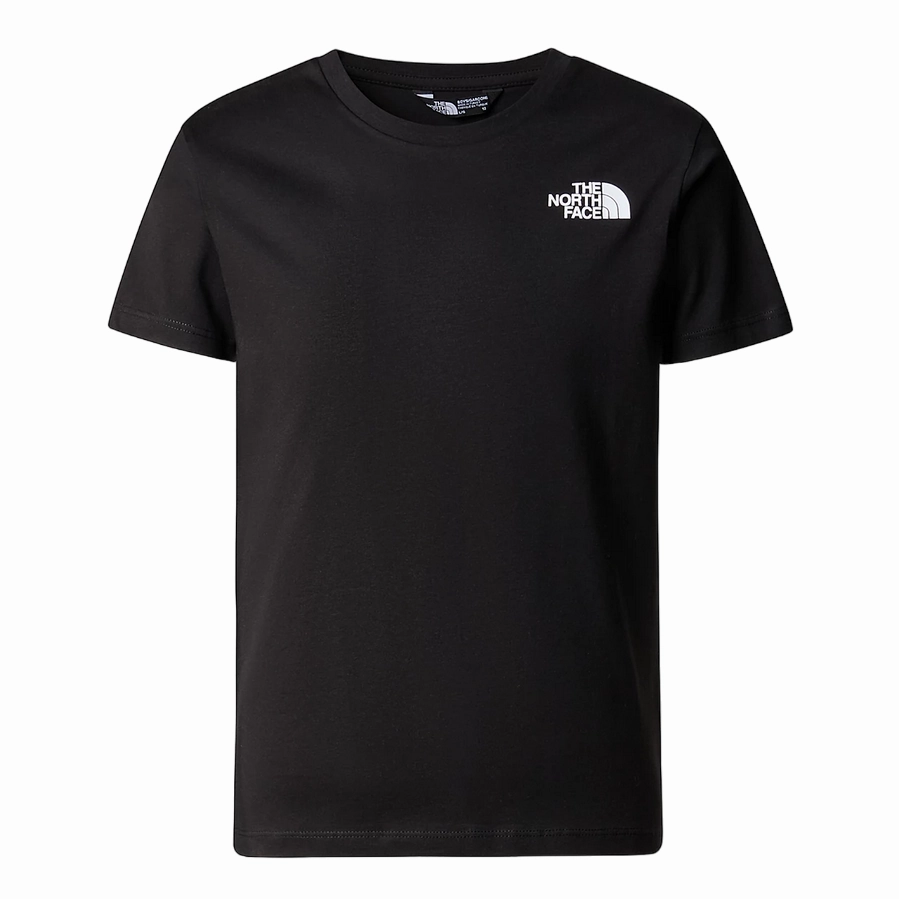 The North Face maglietta manica corta da ragazzo Redbox NF0A87T5JK3 nero Breathable Cotton Fabric