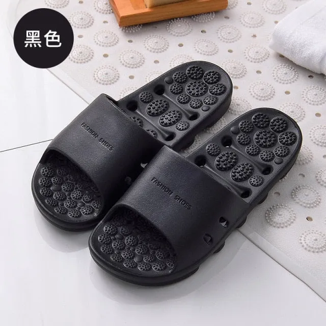 Yeknu Home Slippers Summer Thick Platform Woman Sandals Indoor Bathroom Anti-slip Slides Ladies Men&#39;s Shoes Mules Dropshipping