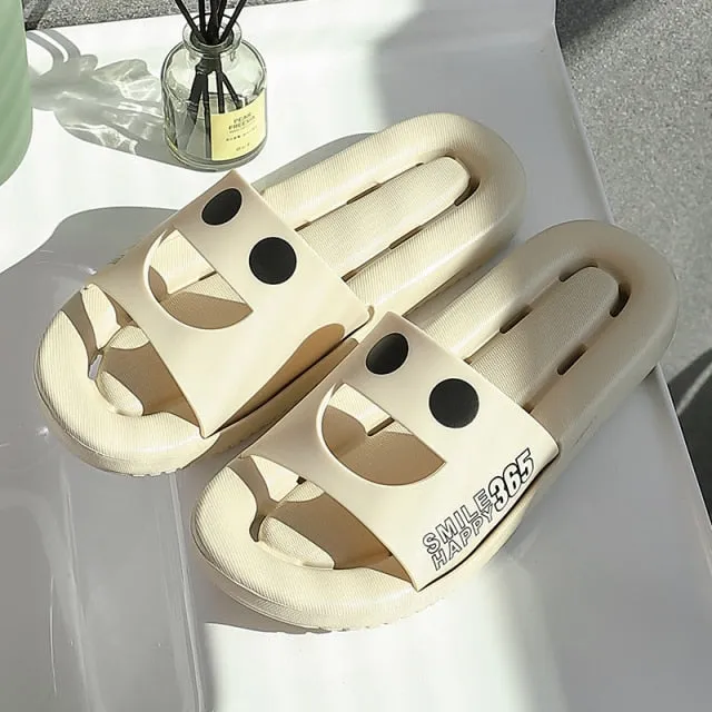 Yeknu Home Slippers Summer Thick Platform Woman Sandals Indoor Bathroom Anti-slip Slides Ladies Men&#39;s Shoes Mules Dropshipping