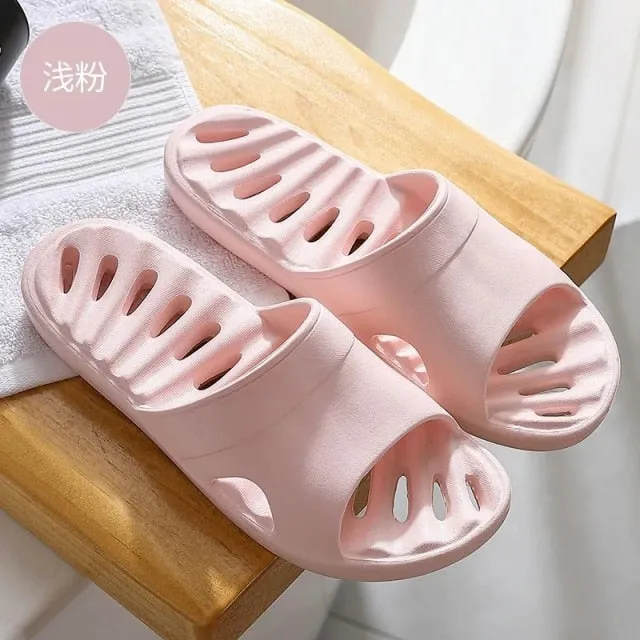Yeknu Home Slippers Summer Thick Platform Woman Sandals Indoor Bathroom Anti-slip Slides Ladies Men&#39;s Shoes Mules Dropshipping