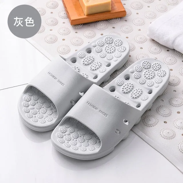 Yeknu Home Slippers Summer Thick Platform Woman Sandals Indoor Bathroom Anti-slip Slides Ladies Men&#39;s Shoes Mules Dropshipping