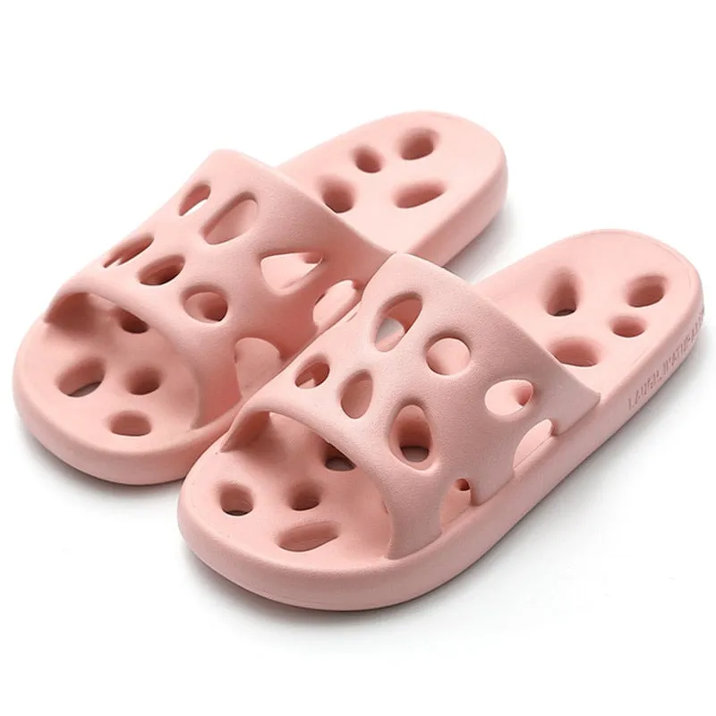 Yeknu Home Slippers Summer Thick Platform Woman Sandals Indoor Bathroom Anti-slip Slides Ladies Men&#39;s Shoes Mules Dropshipping