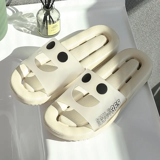 Yeknu Home Slippers Summer Thick Platform Woman Sandals Indoor Bathroom Anti-slip Slides Ladies Men&#39;s Shoes Mules Dropshipping