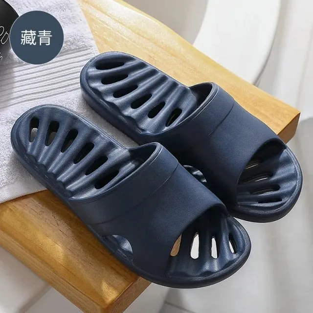 Yeknu Home Slippers Summer Thick Platform Woman Sandals Indoor Bathroom Anti-slip Slides Ladies Men&#39;s Shoes Mules Dropshipping