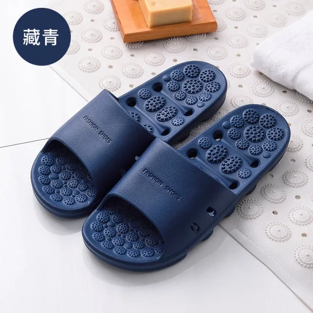 Yeknu Home Slippers Summer Thick Platform Woman Sandals Indoor Bathroom Anti-slip Slides Ladies Men&#39;s Shoes Mules Dropshipping
