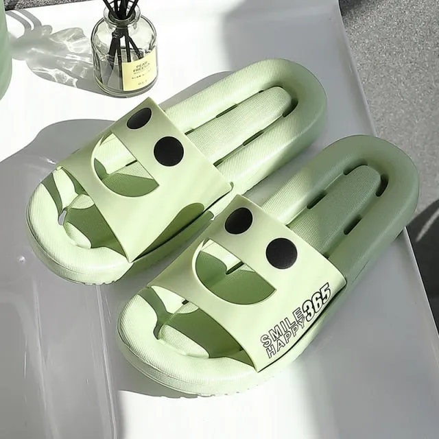 Yeknu Home Slippers Summer Thick Platform Woman Sandals Indoor Bathroom Anti-slip Slides Ladies Men&#39;s Shoes Mules Dropshipping