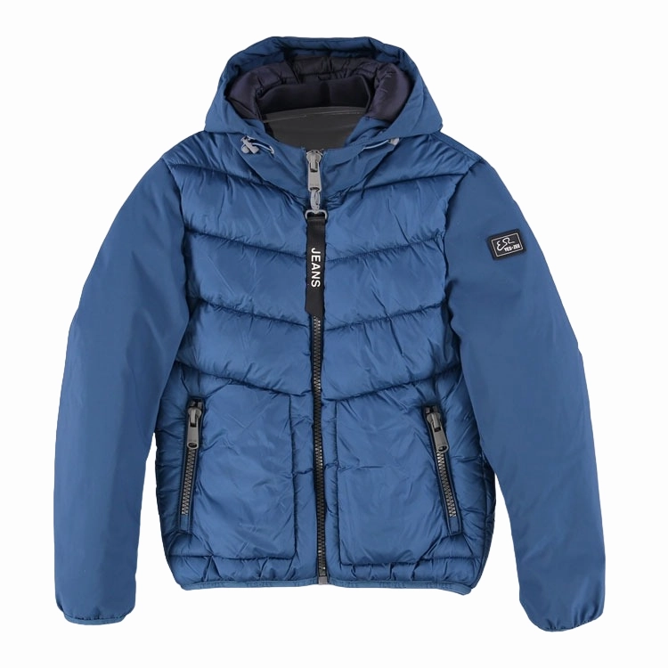 Yes Zee piumino da ragazzo con cappuccio trapuntato 2035 J876 Q6JJ Q696 blu Period Winter Comfort