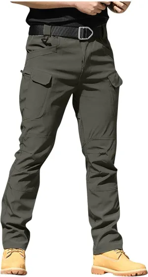 Ymosrh Men's Cargo Work Pants Casual Hiking Tactical Lightweight Ripstop Water Resistant Military Combat Trousers, M-3XL