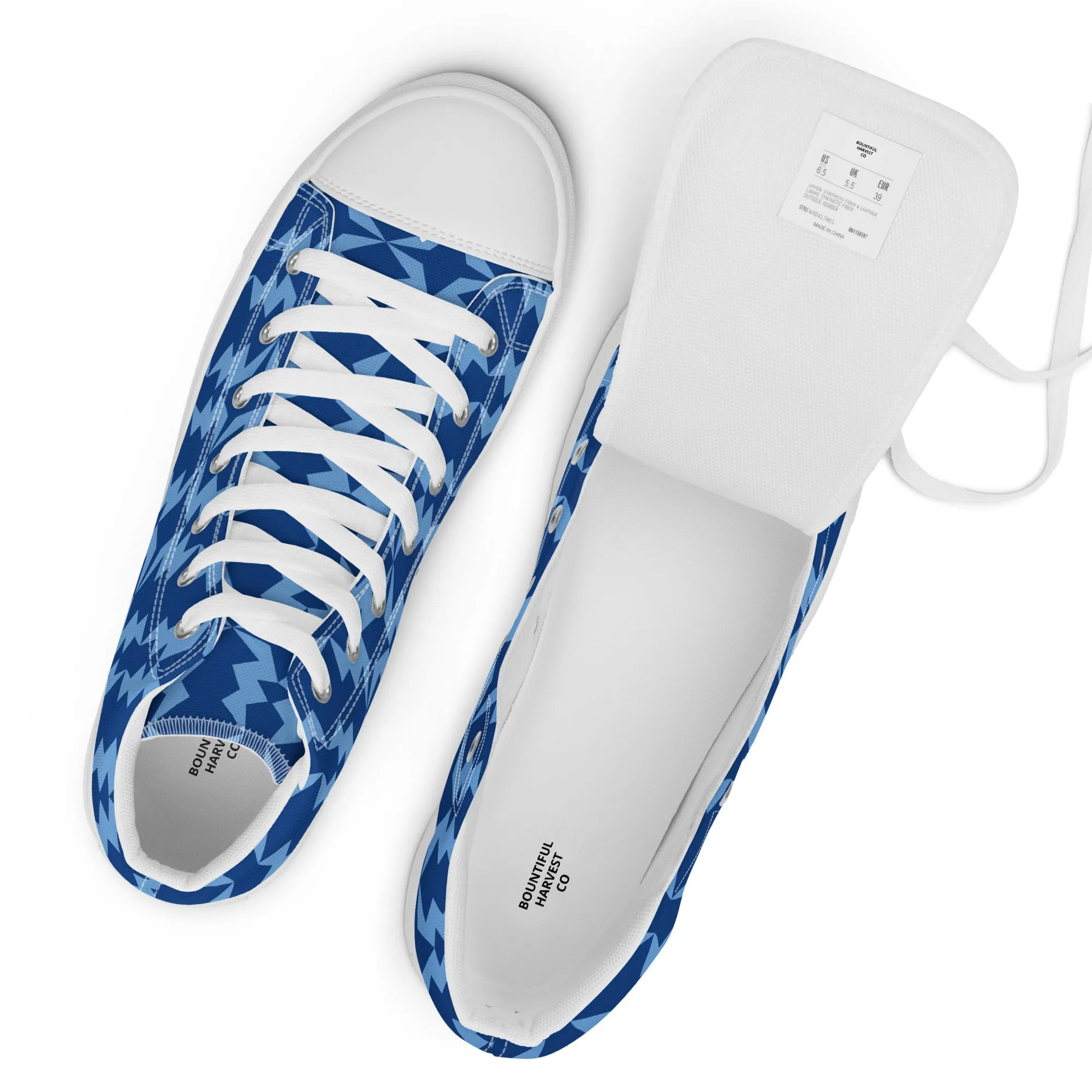 ZEKE Men’s high top canvas shoes