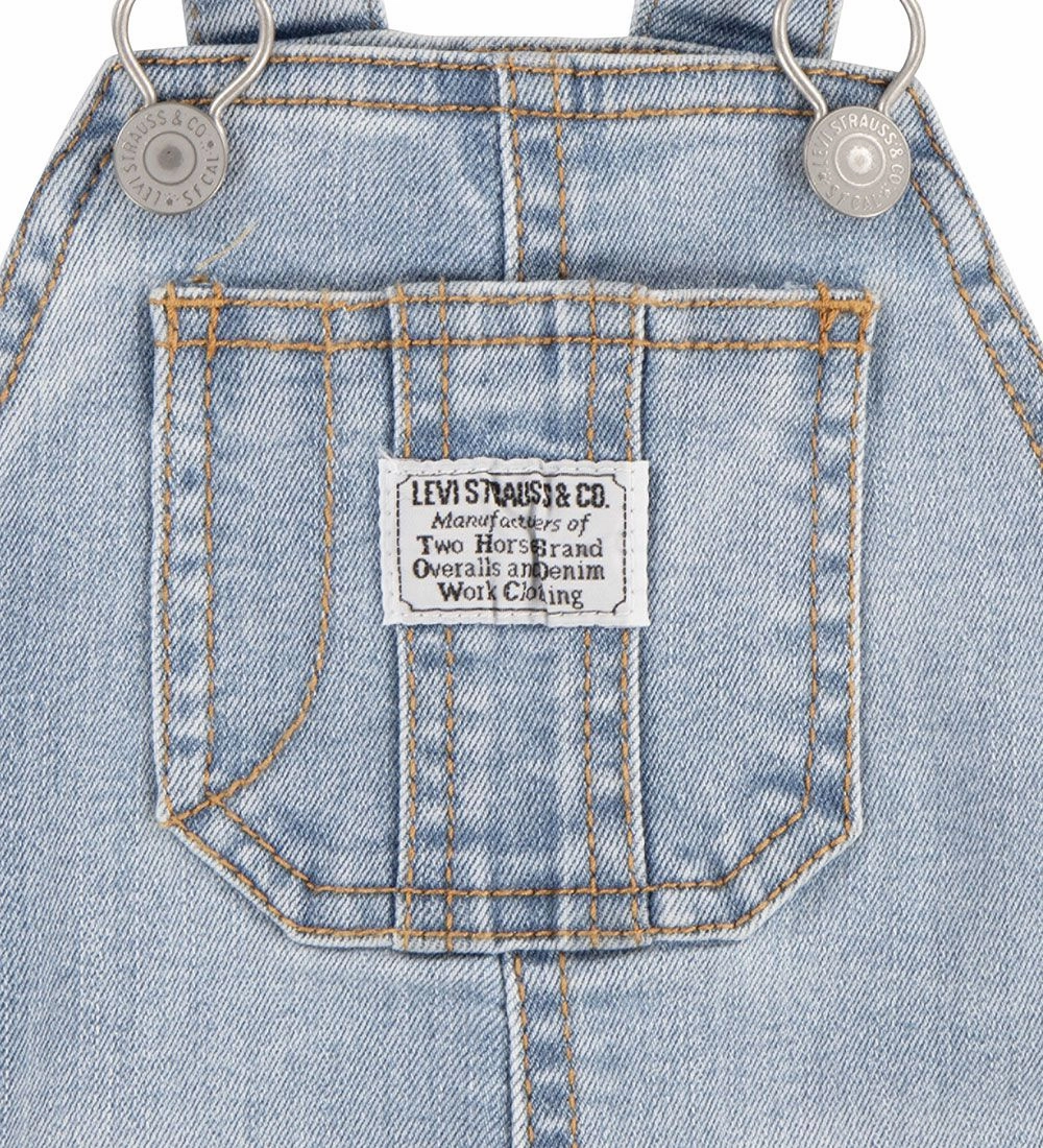 Levi's Kids salopette a pantaloncino da bambino 6EE584-L9M blu medio OdorControlTech