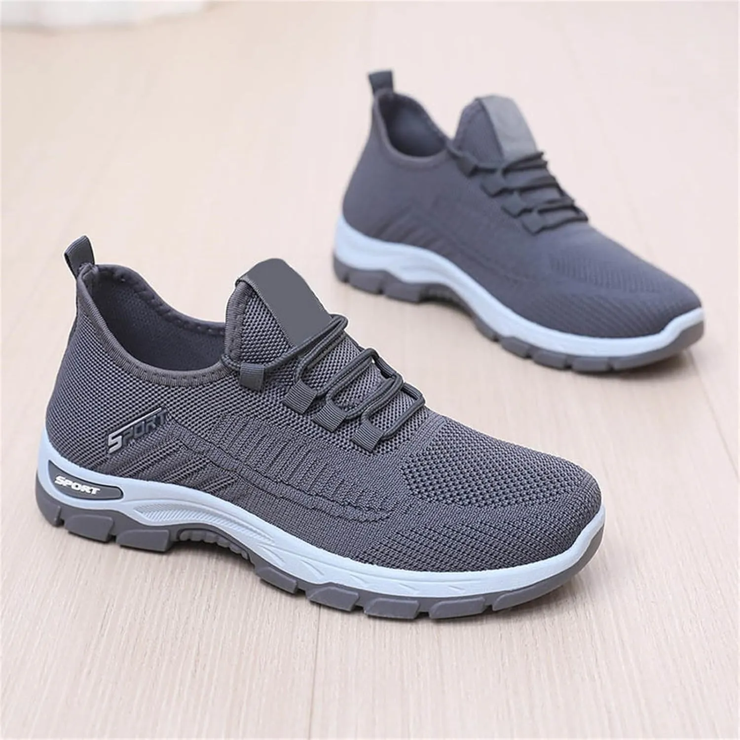 ZWRXW Women's Slip On Walking Shoes Slip-On Orthopedic Shoes Lightweight Breathable Comfortable Fashion Sneakers Non Slip Mesh Up Footwear for Tennis Running Training